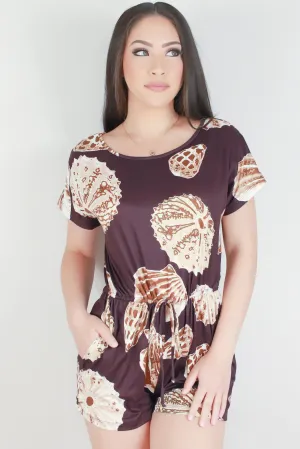 SHELL TIE WAIST ROMPER
