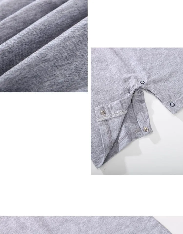 Short Sleeve Baby Romper Light Blue
