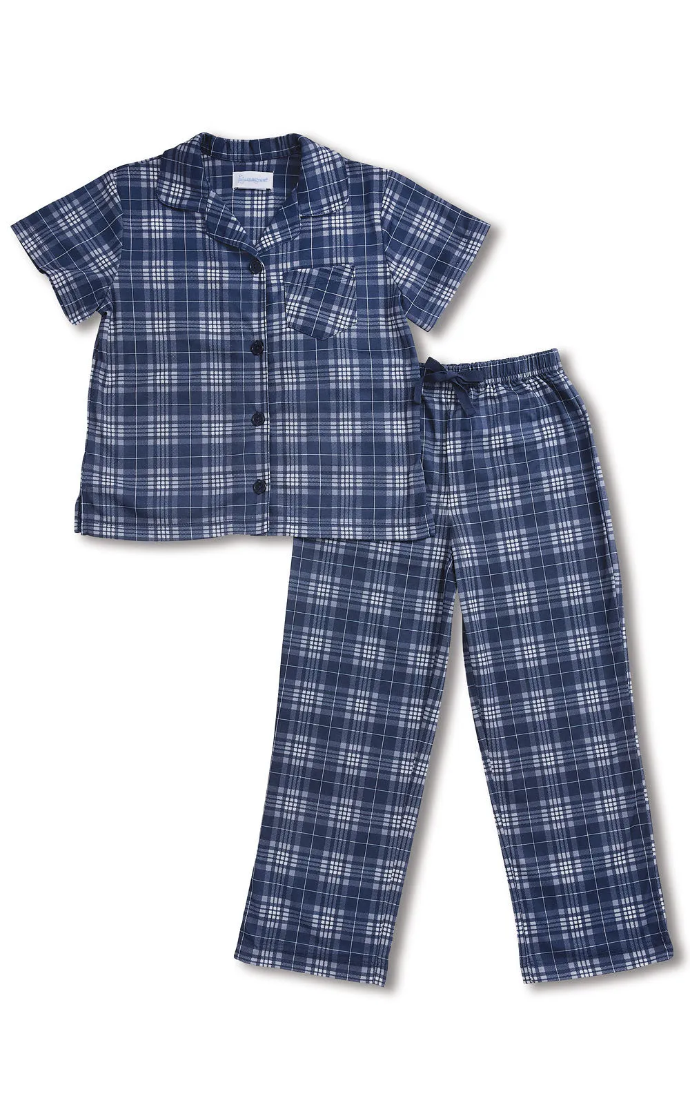 Short Sleeve Button-Front Unisex Kids Pajamas