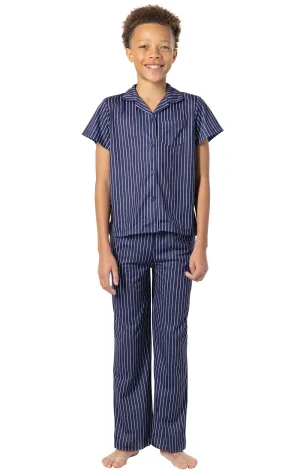 Short Sleeve Button-Front Unisex Kids Pajamas