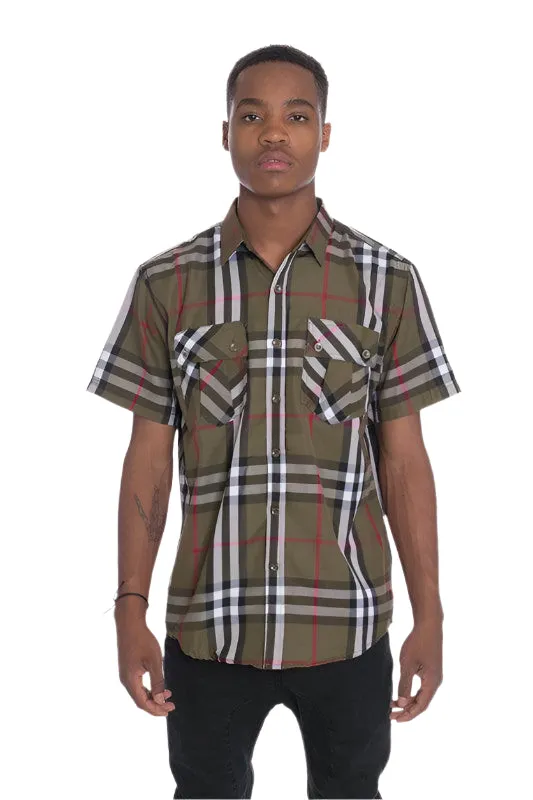 Short Sleeve Checker Shirts for Men