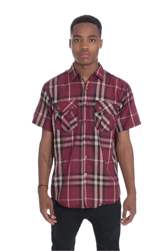 Short Sleeve Checker Shirts for Men