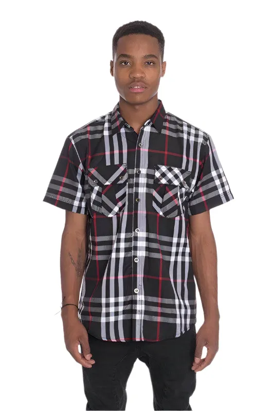 Short Sleeve Checker Shirts for Men