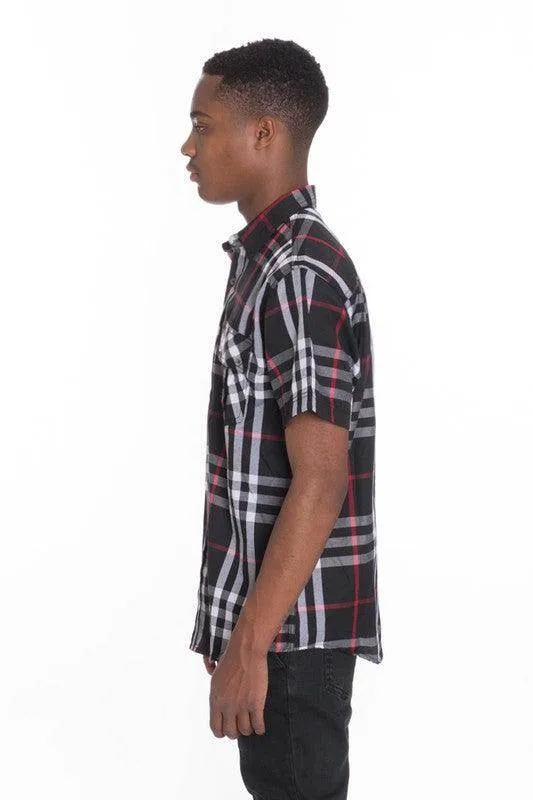 Short Sleeve Checker Shirts for Men