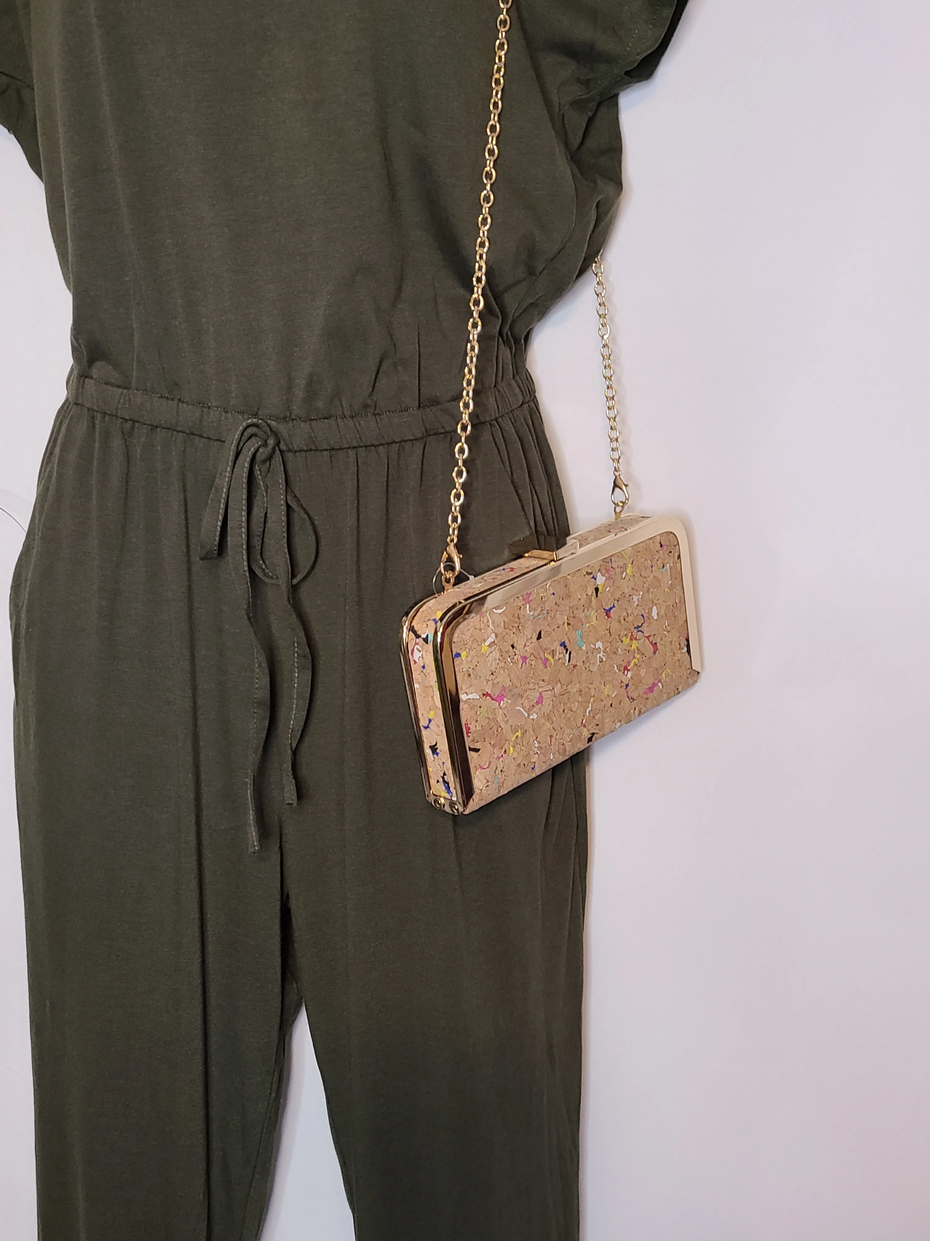 Short Sleeve Pocketed Jumpsuit