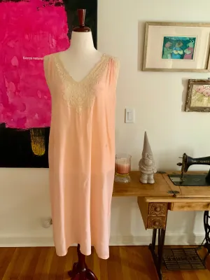Silk Nightgown Lace Embellishments - 20s - 20M