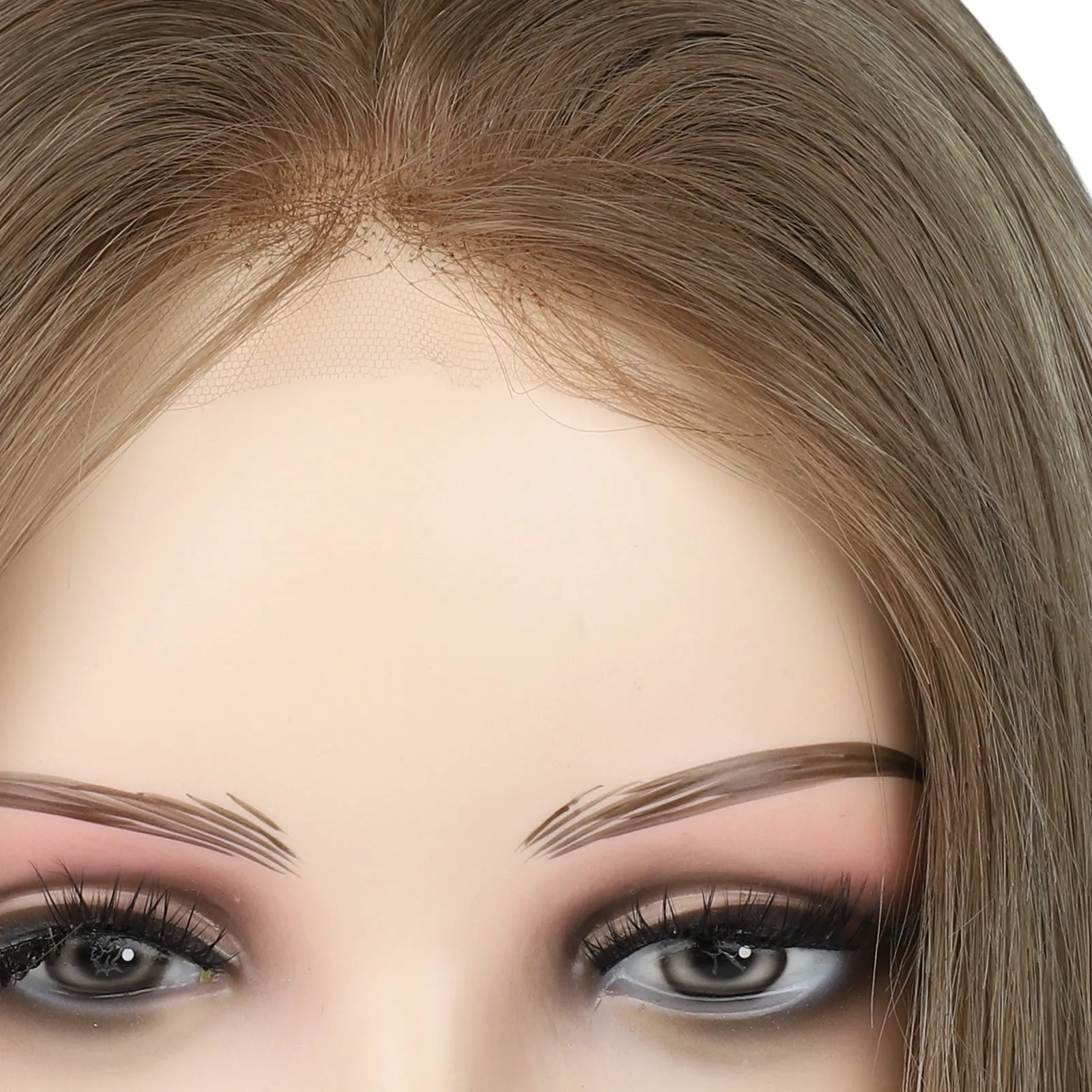 Silk Top Lace Front Wig 100% Virgin Human Hair Highlights Color 8C/60#