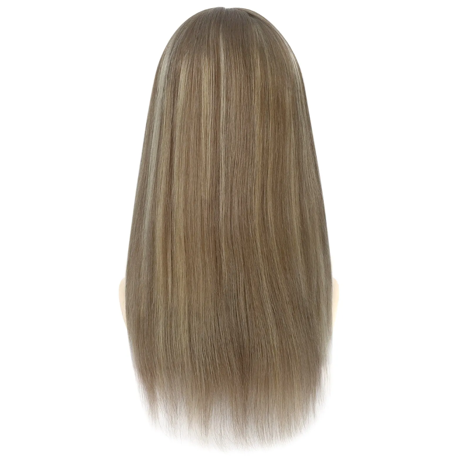 Silk Top Lace Front Wig 100% Virgin Human Hair Highlights Color 8C/60#
