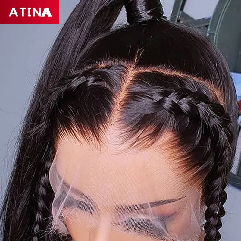 Silky Straight Full Lace Human Hair Wigs Preplucked With Baby Hair