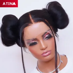 Silky Straight Full Lace Human Hair Wigs Preplucked With Baby Hair