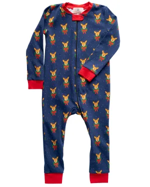 Size 6MO, 24MO & 2T: Dasher Zip Up Pajamas
