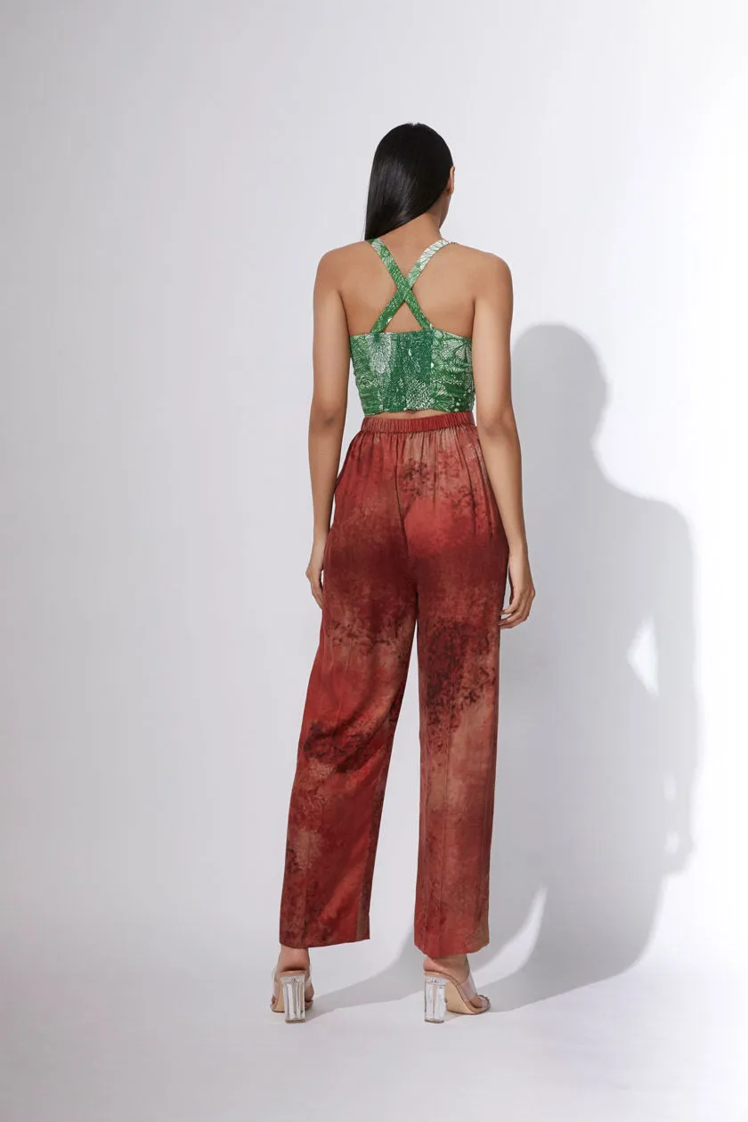 SK Print Bustier w/ Trousers SS21098-1