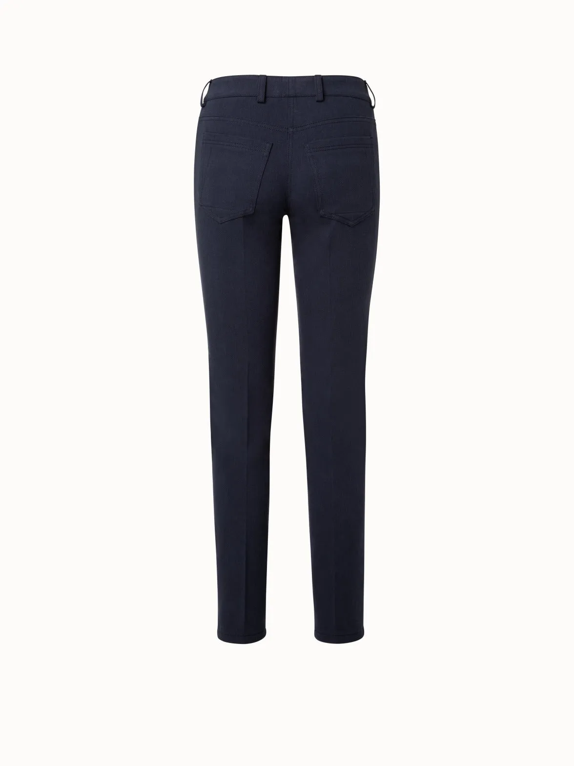 Slim Cotton Denim Stretch Pants