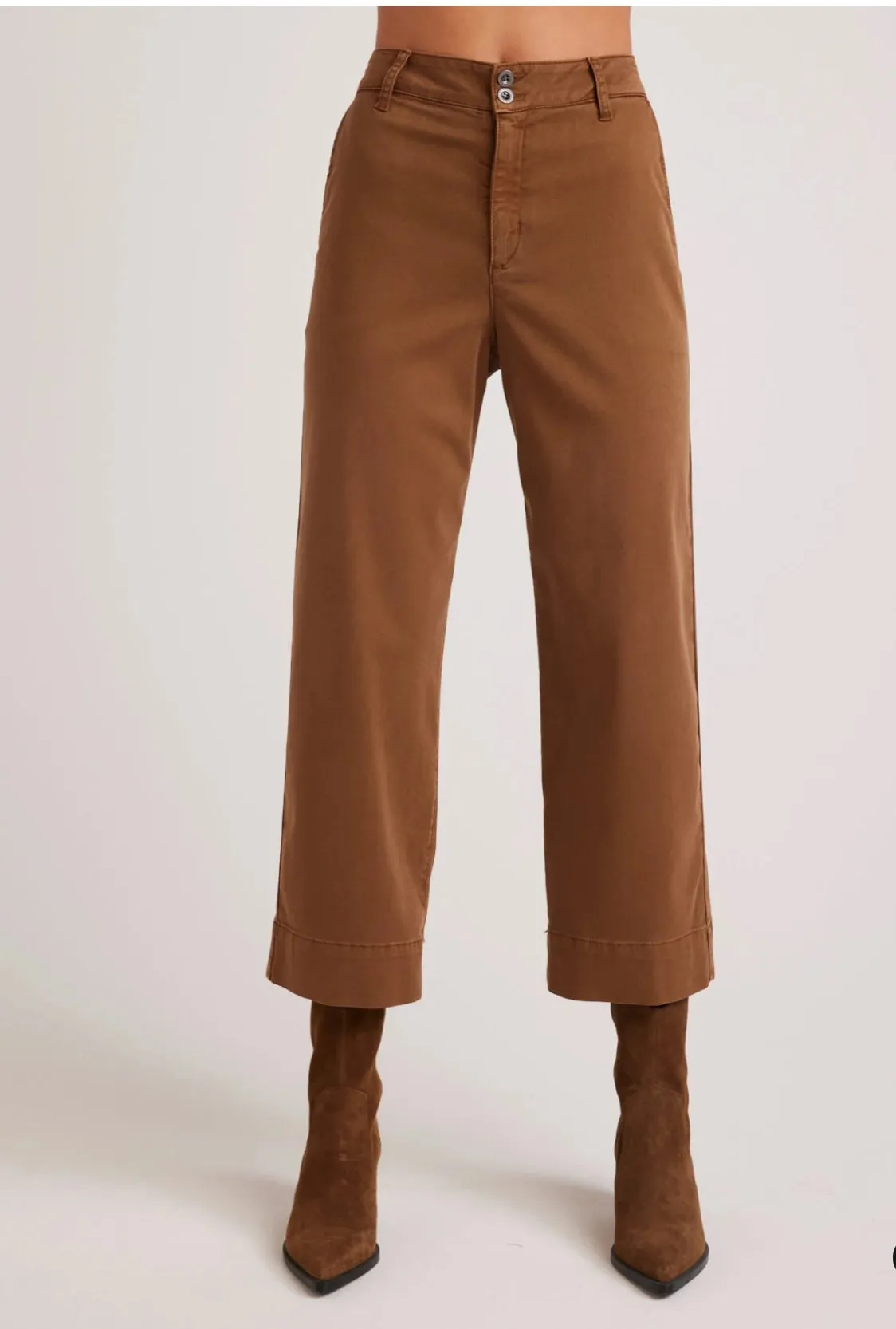 Sofia Wide Leg Crop - Spiced Brown