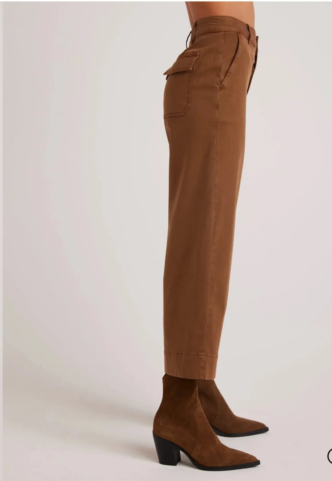 Sofia Wide Leg Crop - Spiced Brown