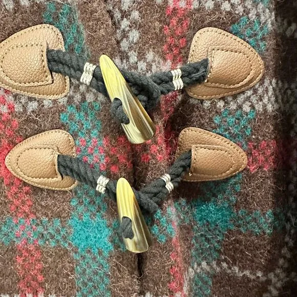 Soft Surroundings Aspen Plaid Wool Alpaca Blend Coat