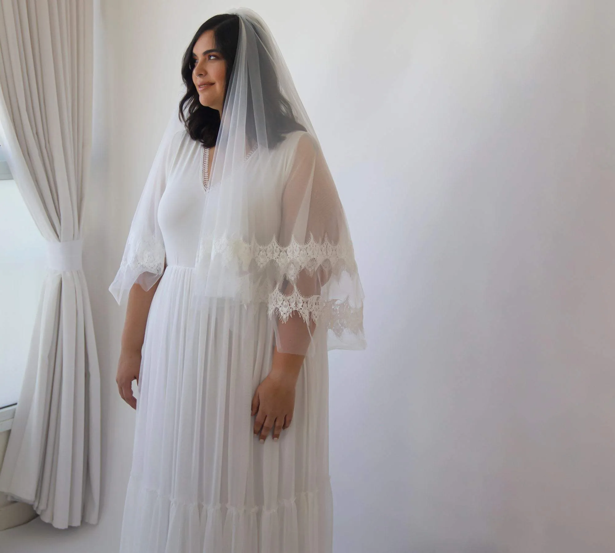 Soft wedding veil #4062