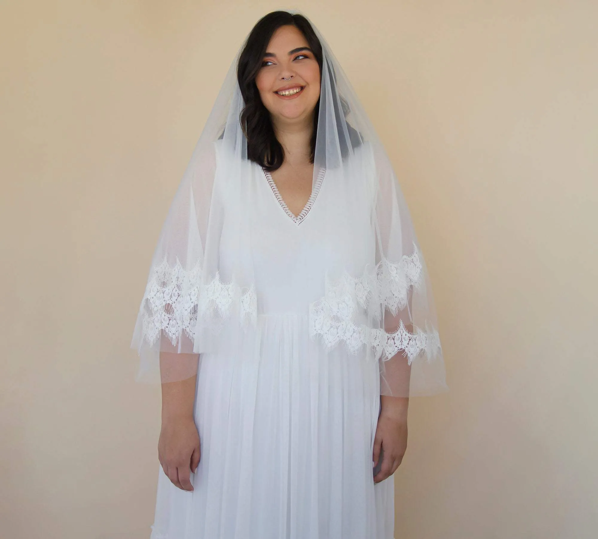 Soft wedding veil #4062
