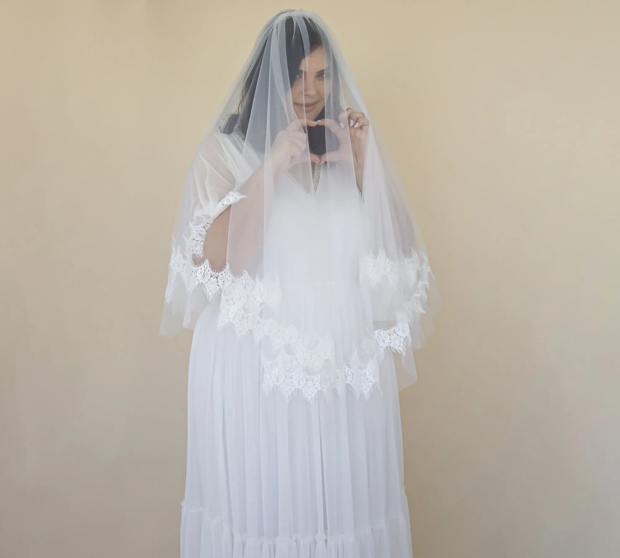 Soft wedding veil #4062