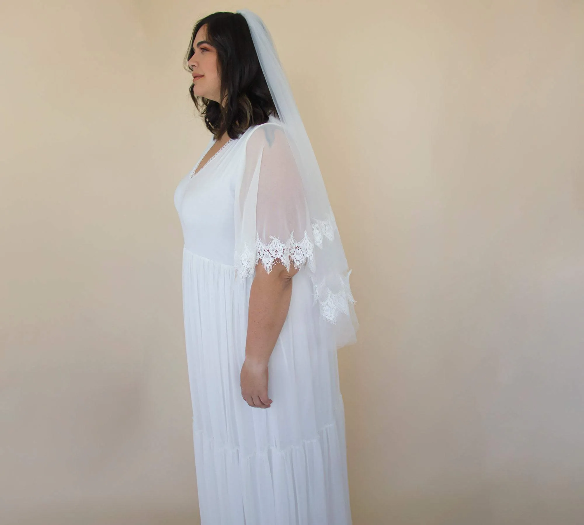 Soft wedding veil #4062