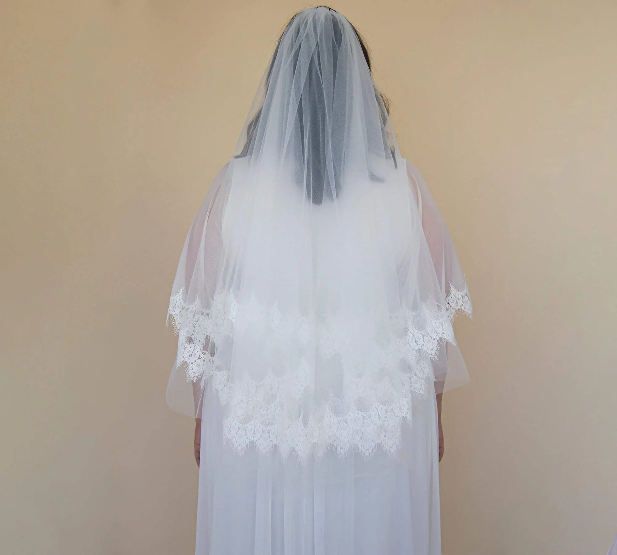 Soft wedding veil #4062