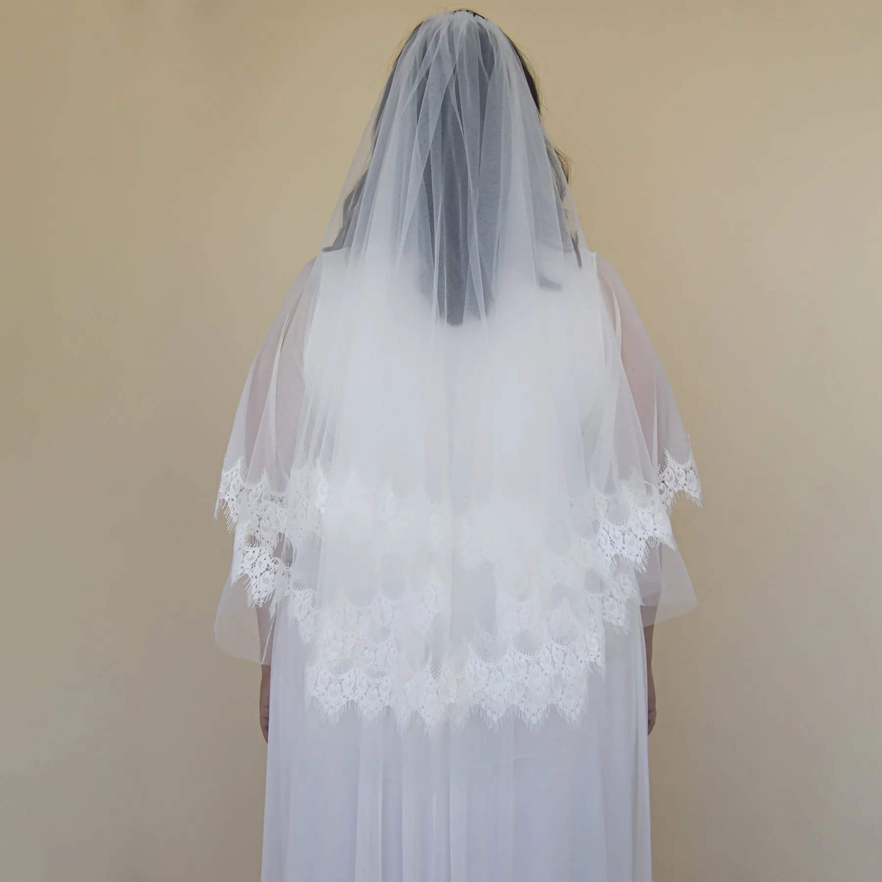 Soft wedding veil #4062