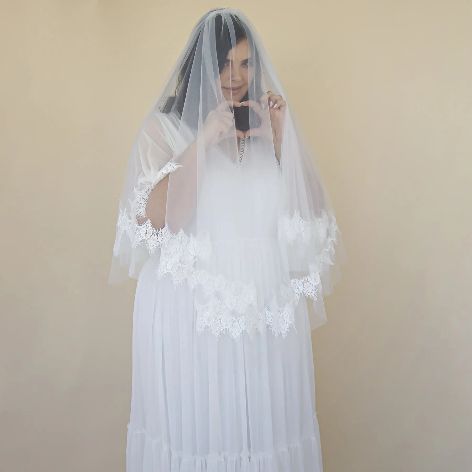 Soft wedding veil #4062