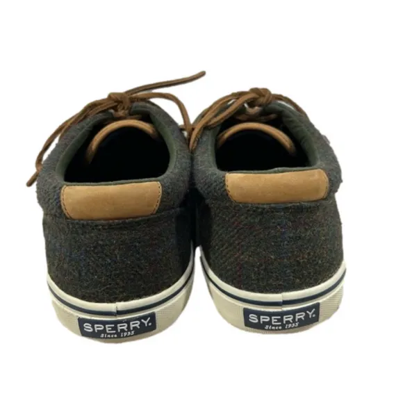 Sperry Mens Striper II CVO Wool Plaid Sneaker Sz 12