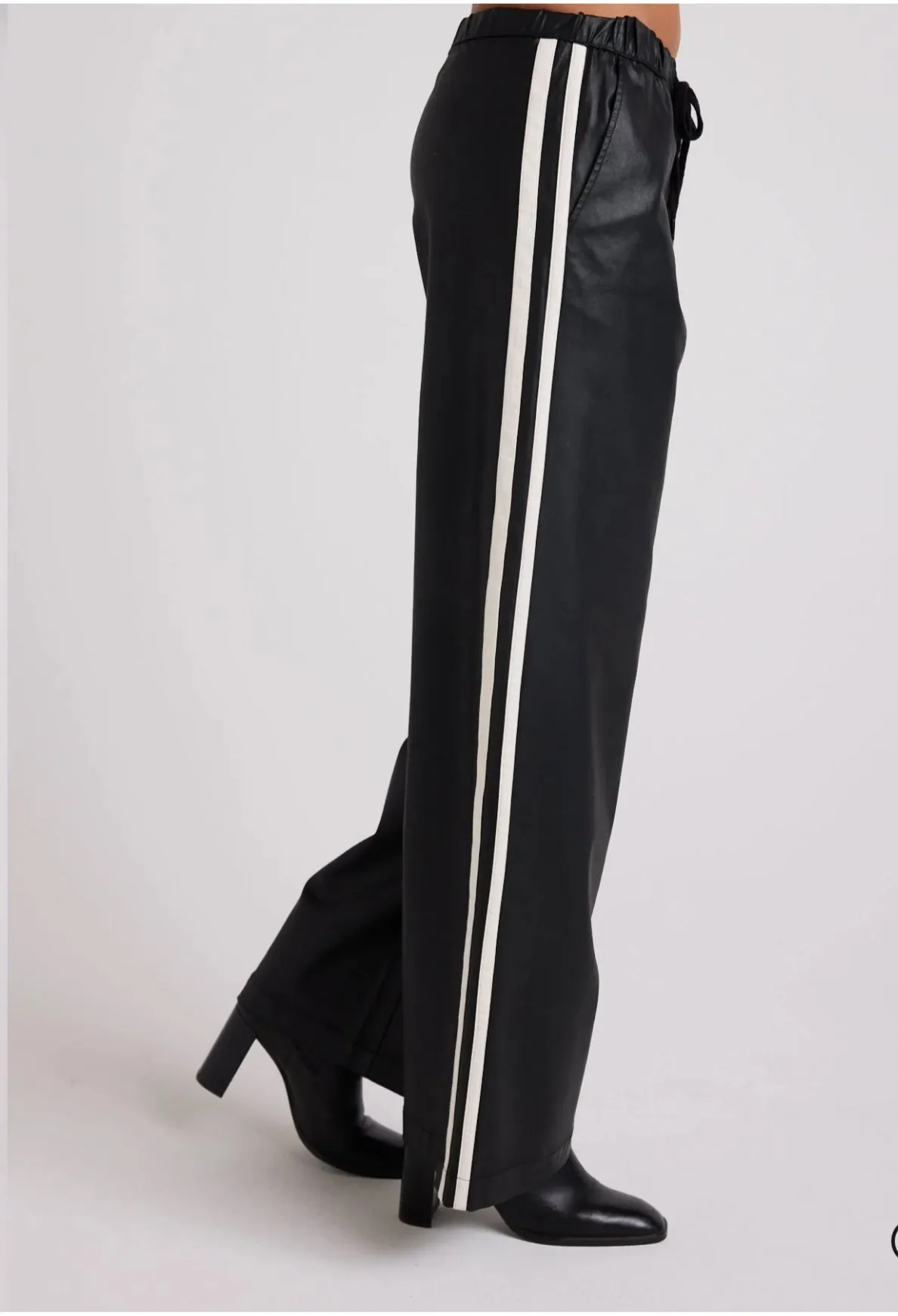 Sport Stripe Wide Leg - Black