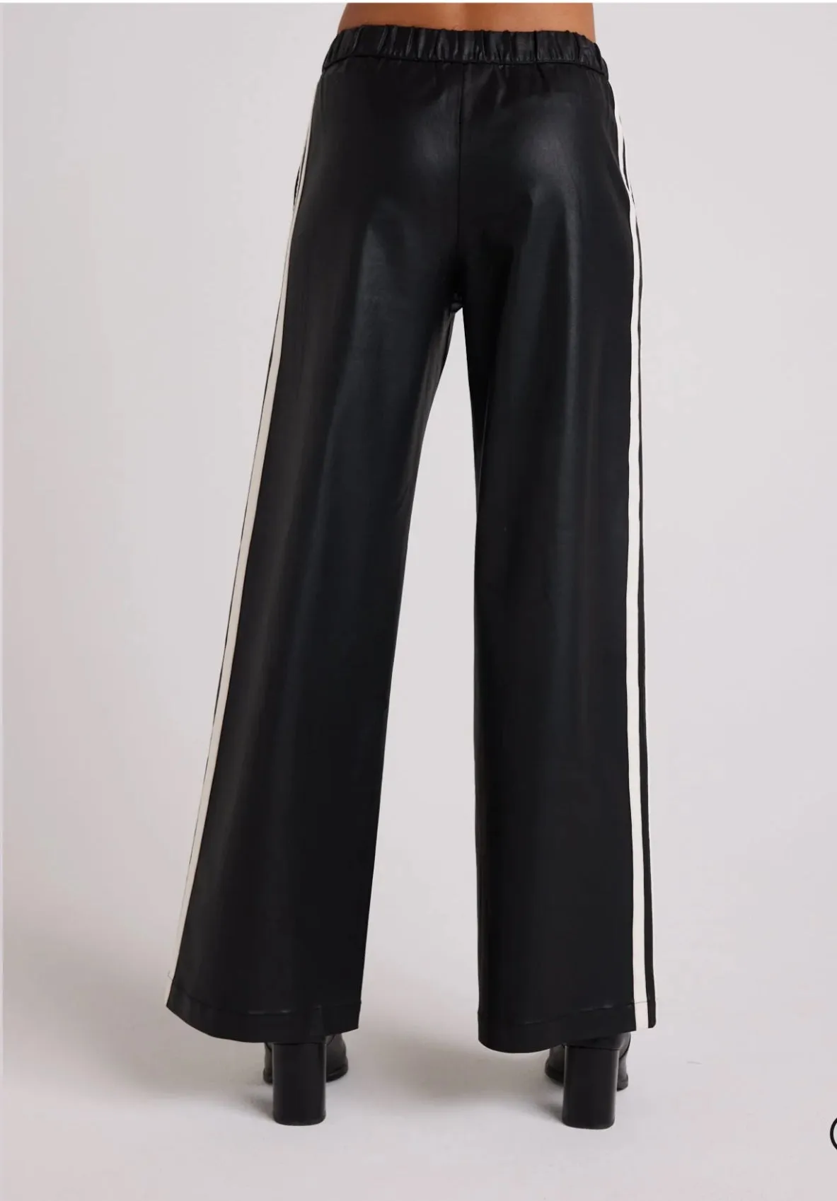 Sport Stripe Wide Leg - Black