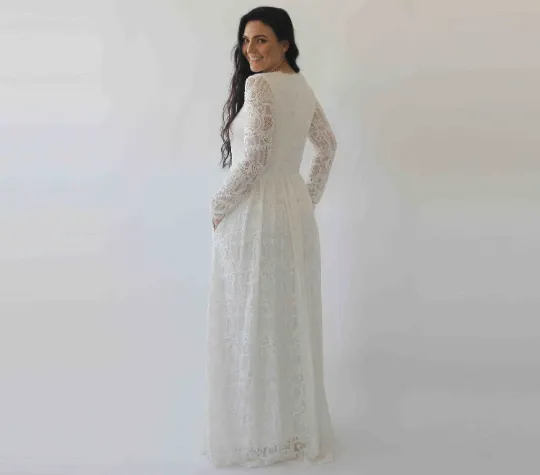 Square neckline dress #1263