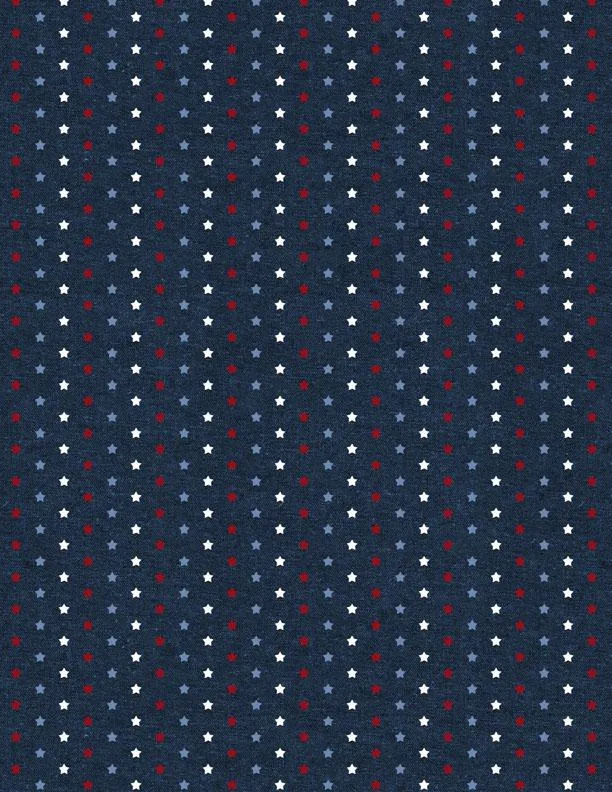 Stars of Valor by Wilmington Prints LITTLE STARS ALLOVER/NAVY