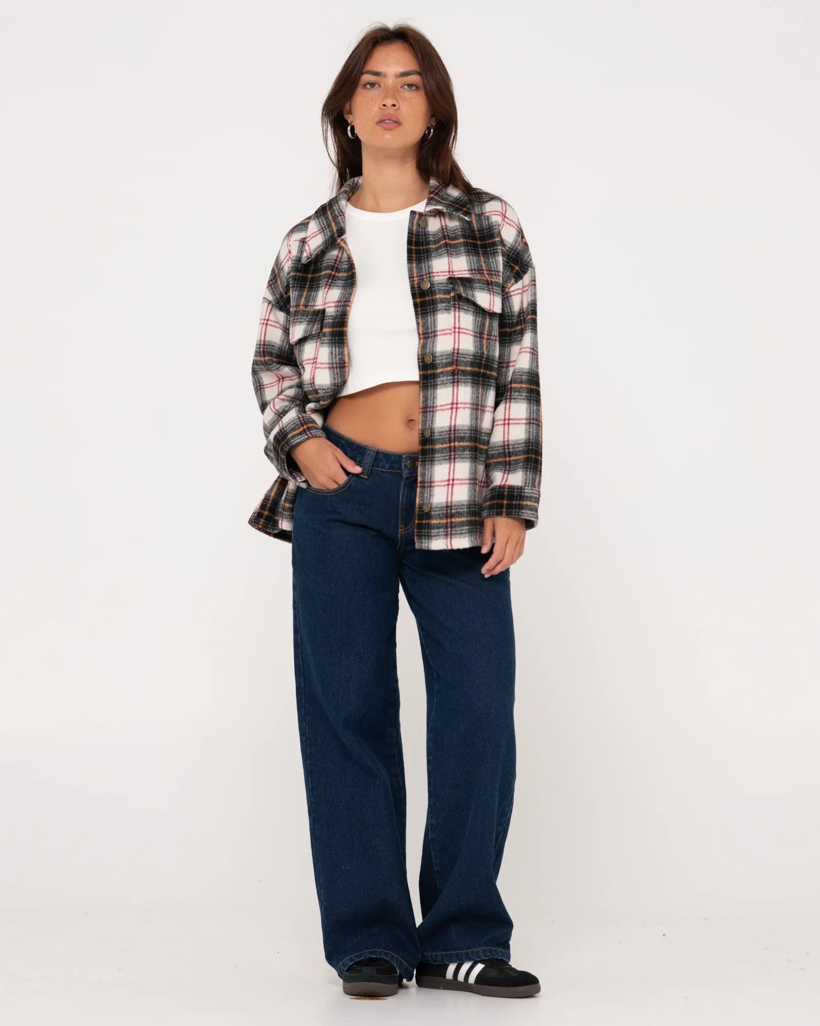 Stemming Oversized Plaid Shirt