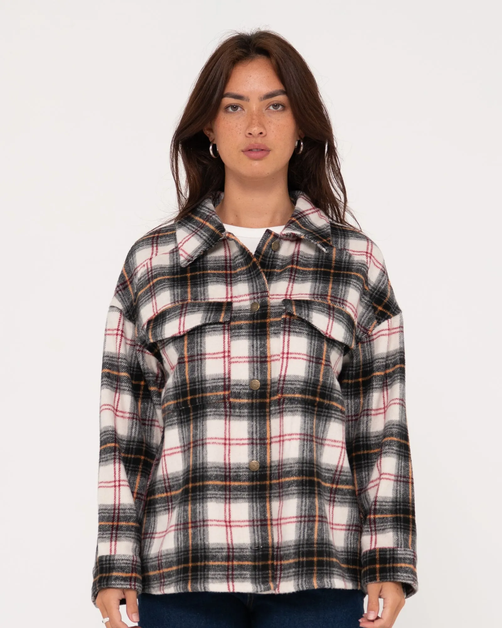 Stemming Oversized Plaid Shirt