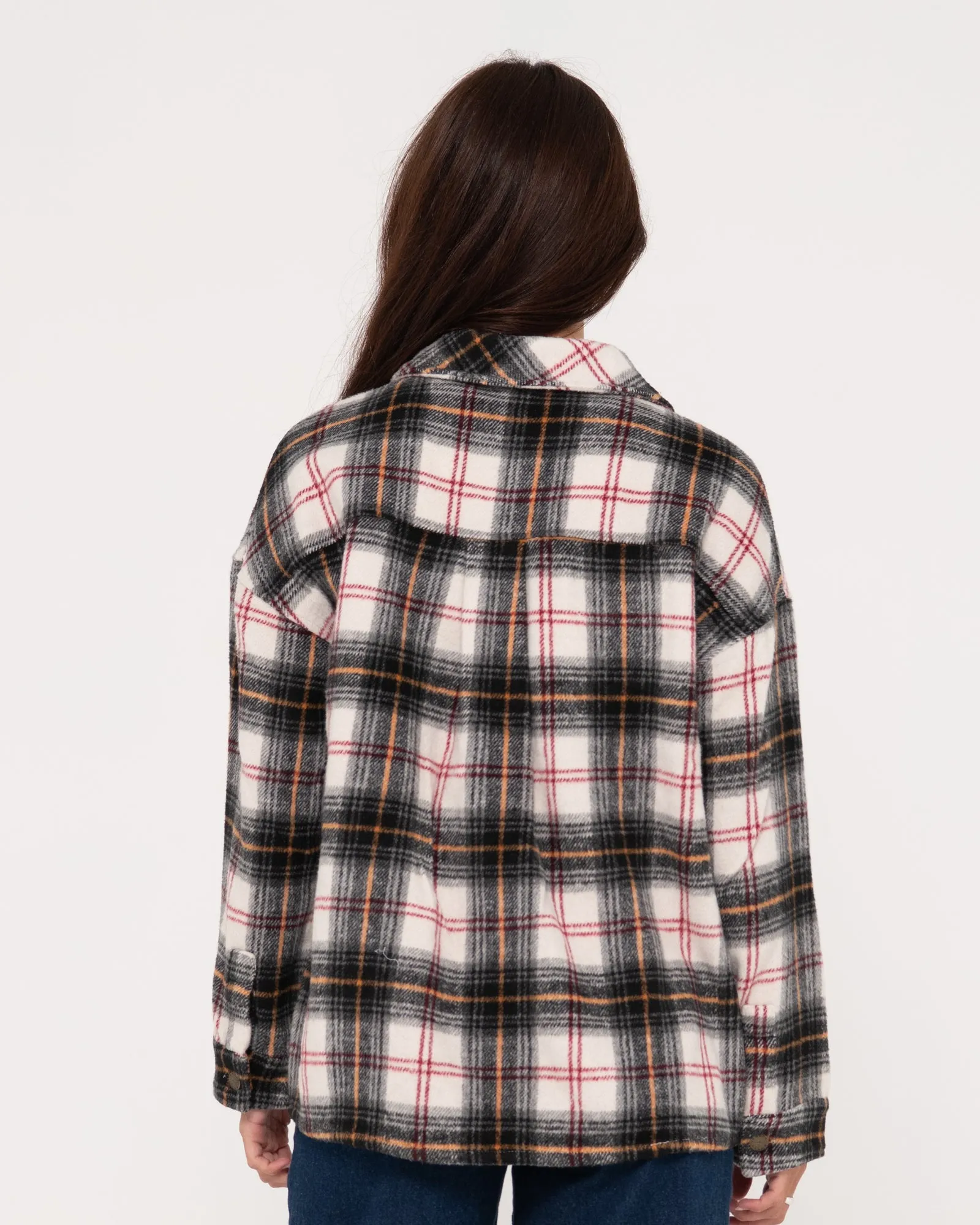 Stemming Oversized Plaid Shirt