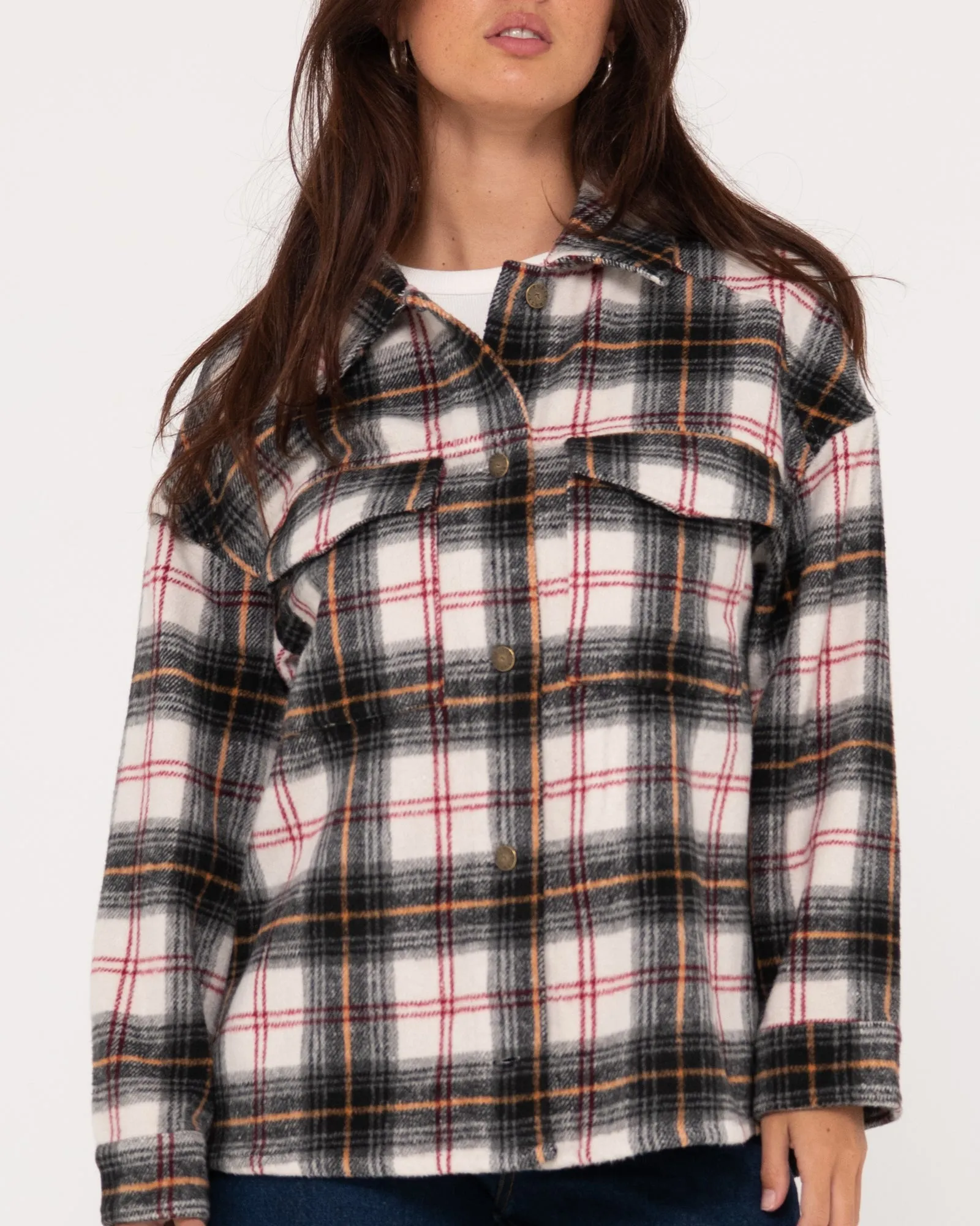 Stemming Oversized Plaid Shirt