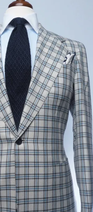 Stone Grey & Midnight Plaid Jacket