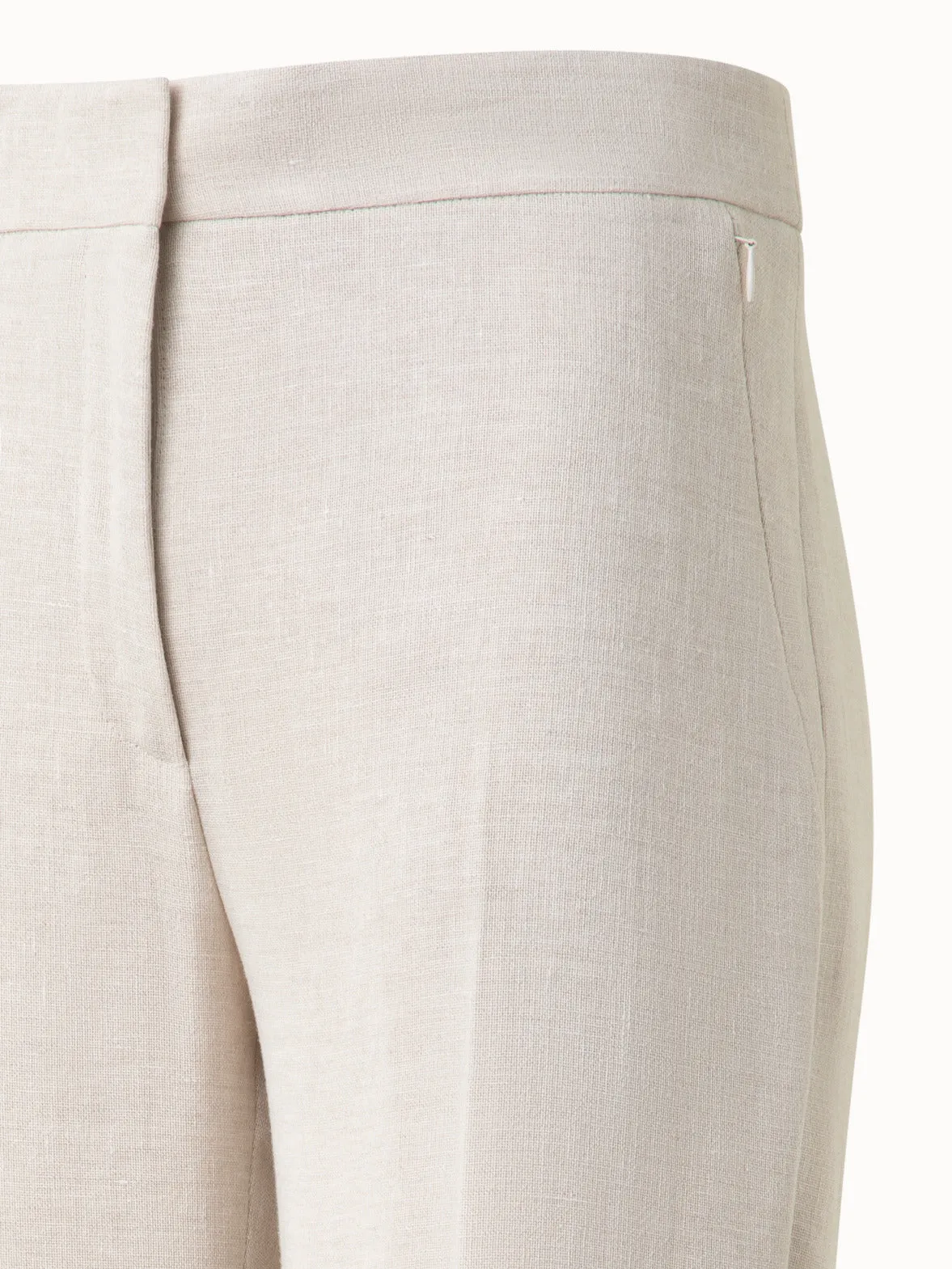 Straight Linen Double-Face Pants