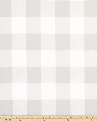 Straight Valance in Grey and White Buffalo Plaid Cotton Slub Fabric, Custom Made Fully Lined