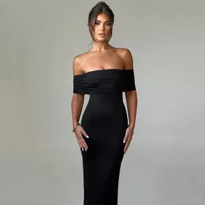Strapless backless maxi dress