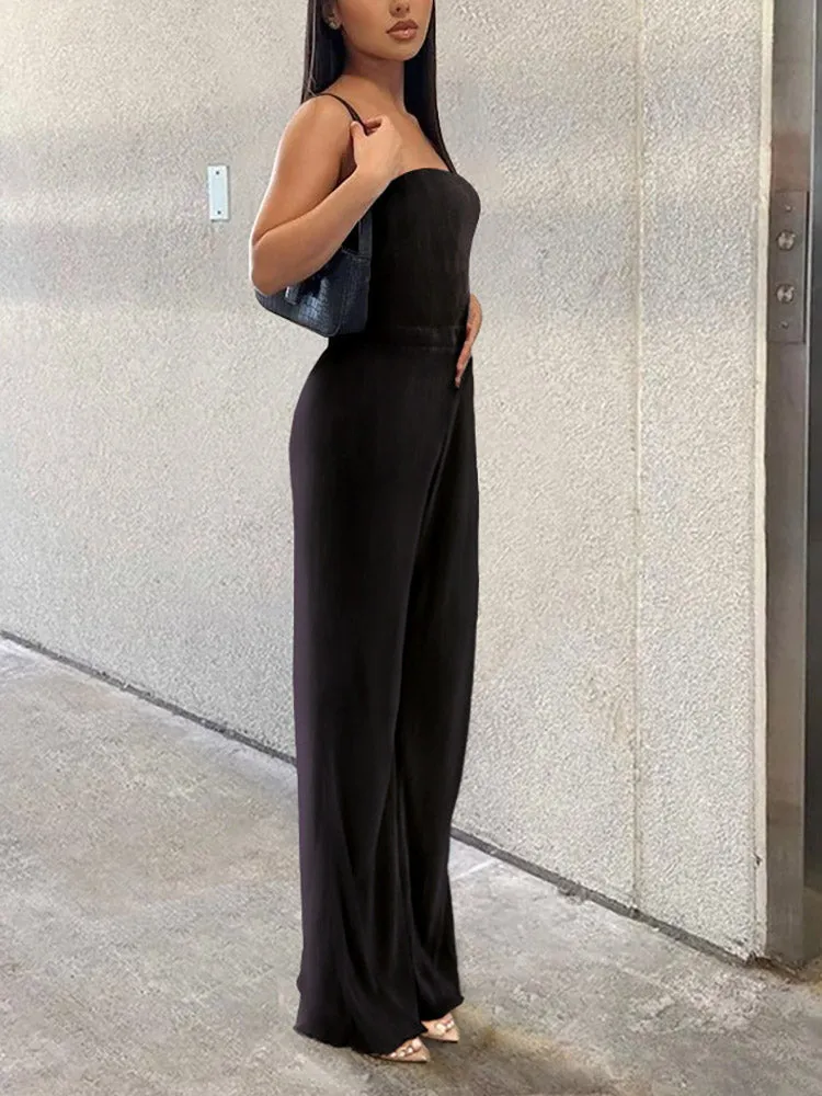 Strapless Pleated Jumpsuit