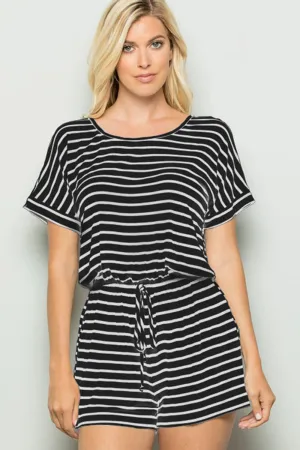 Stripe Hype Short Sleeve Romper
