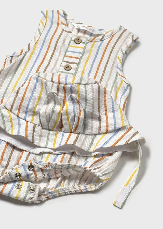 Striped Newborn Romper with Hat