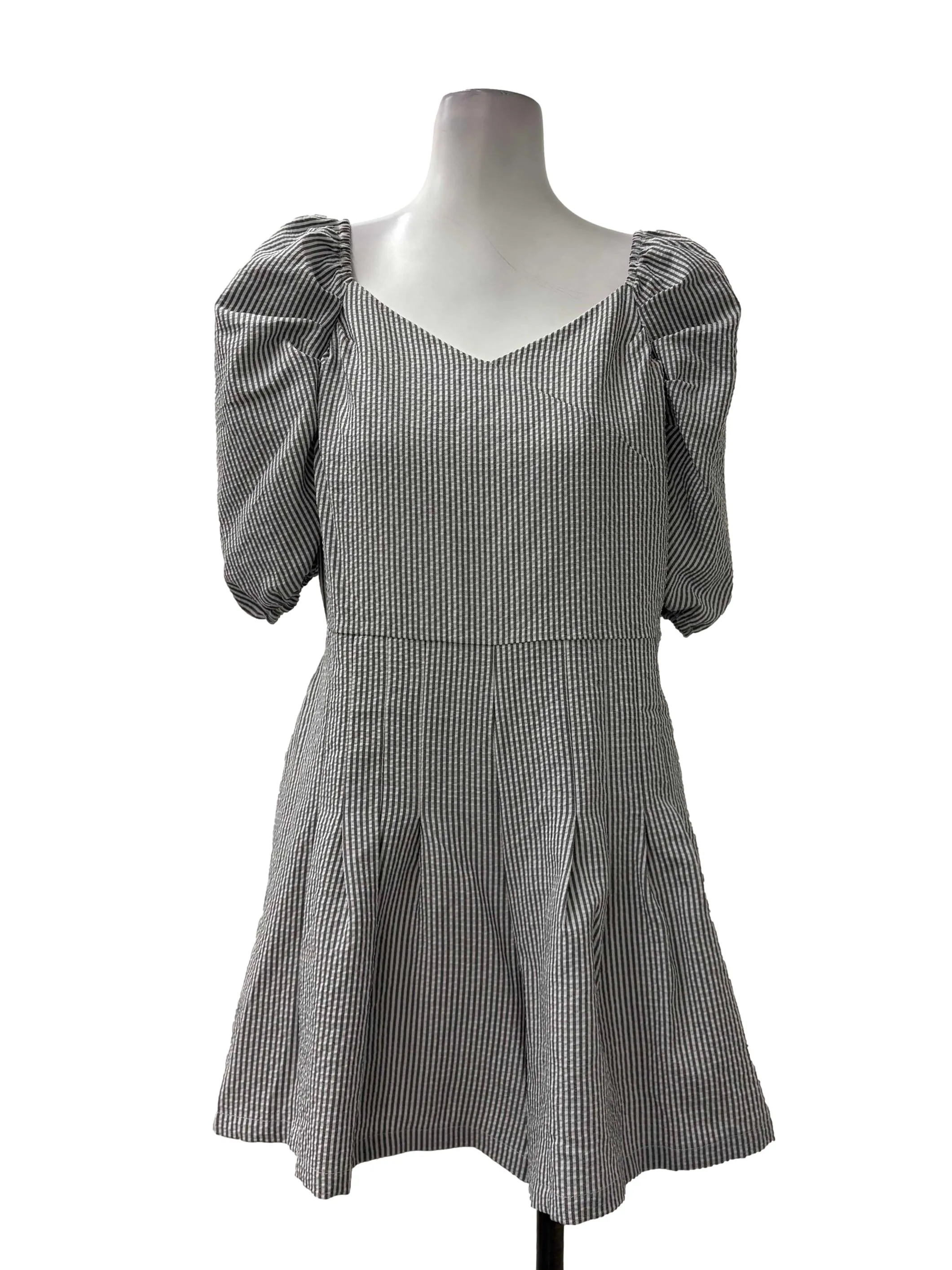 Striped Square Neck Romper