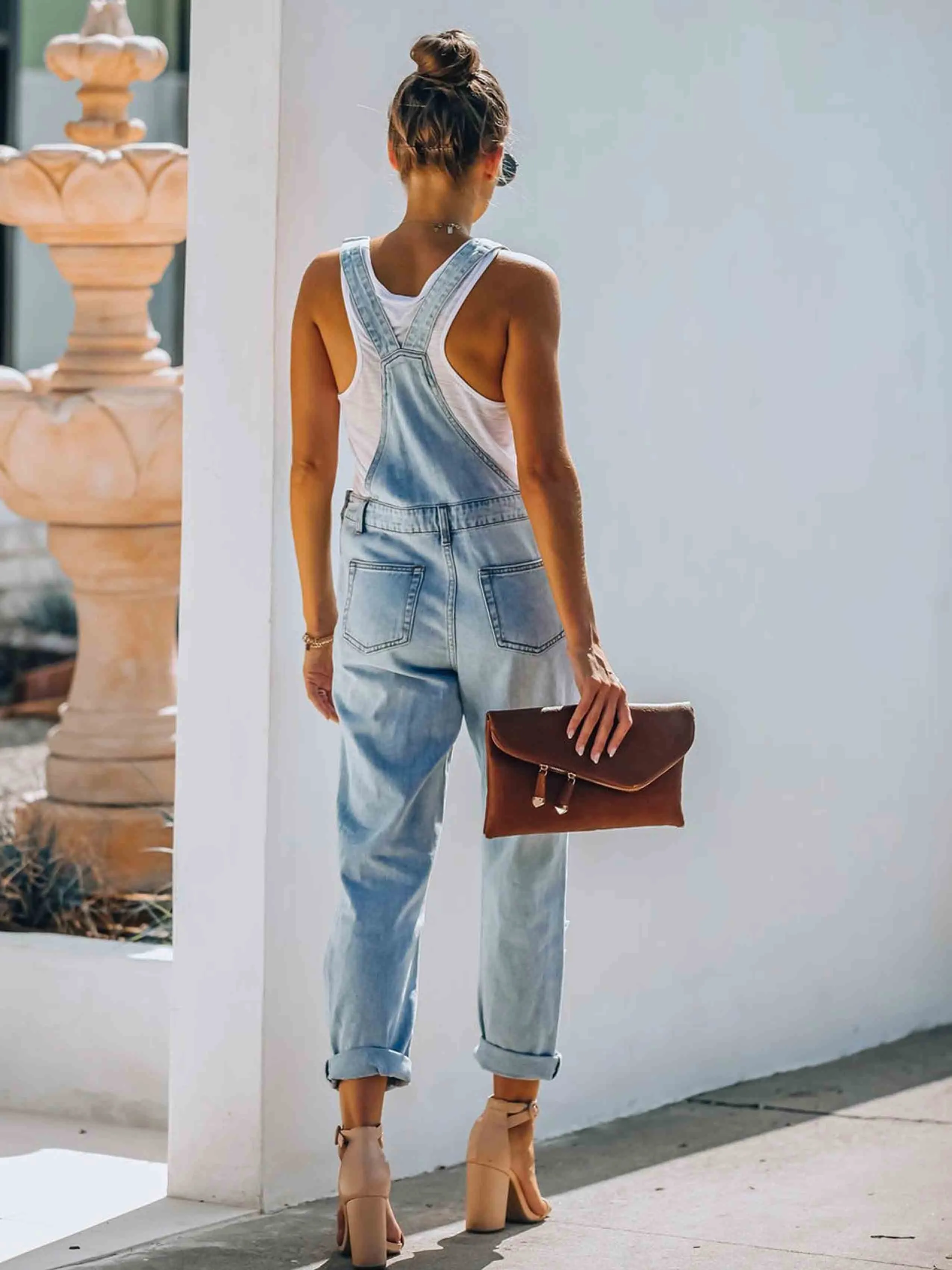 Stunncal Ripped Denim Jumpsuit