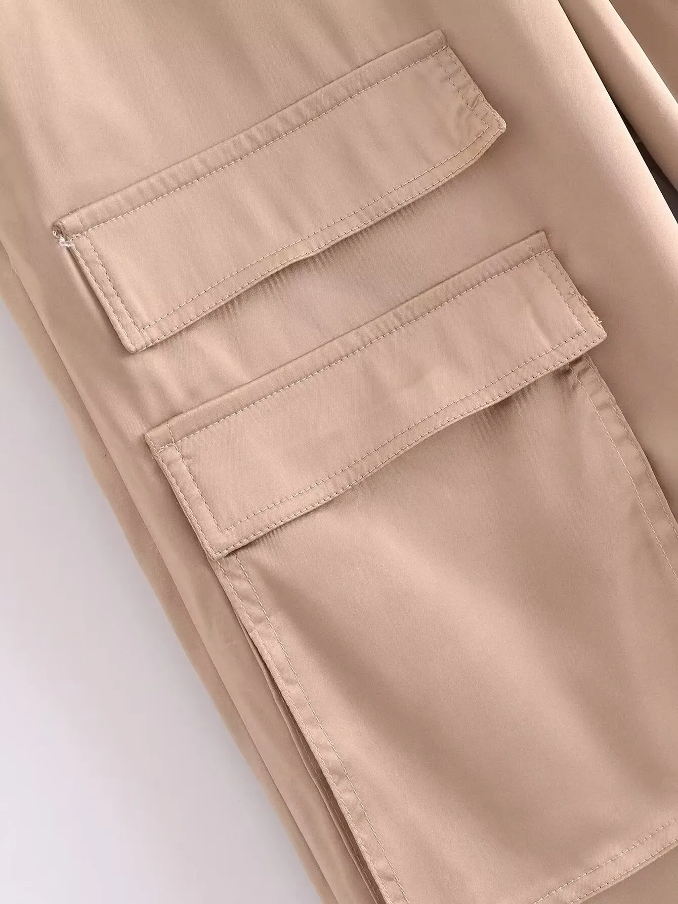 Sun Dresses Women Clothing Street Silk Satin Texture Casual Pants