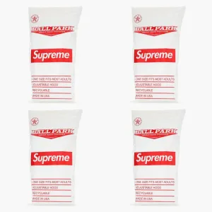 Supreme Ballpark Rain Poncho 4x Lot Ss20 Season Gift White/red