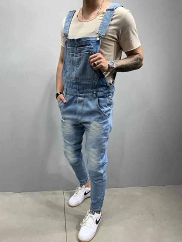 Suspender Denim Jumpsuit