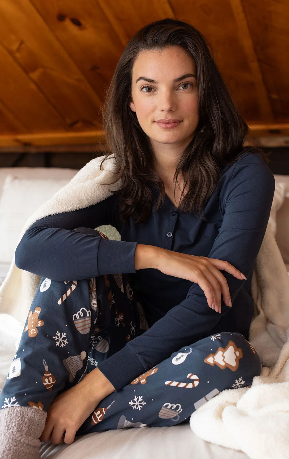 Sweet Comforts Henley Pajamas