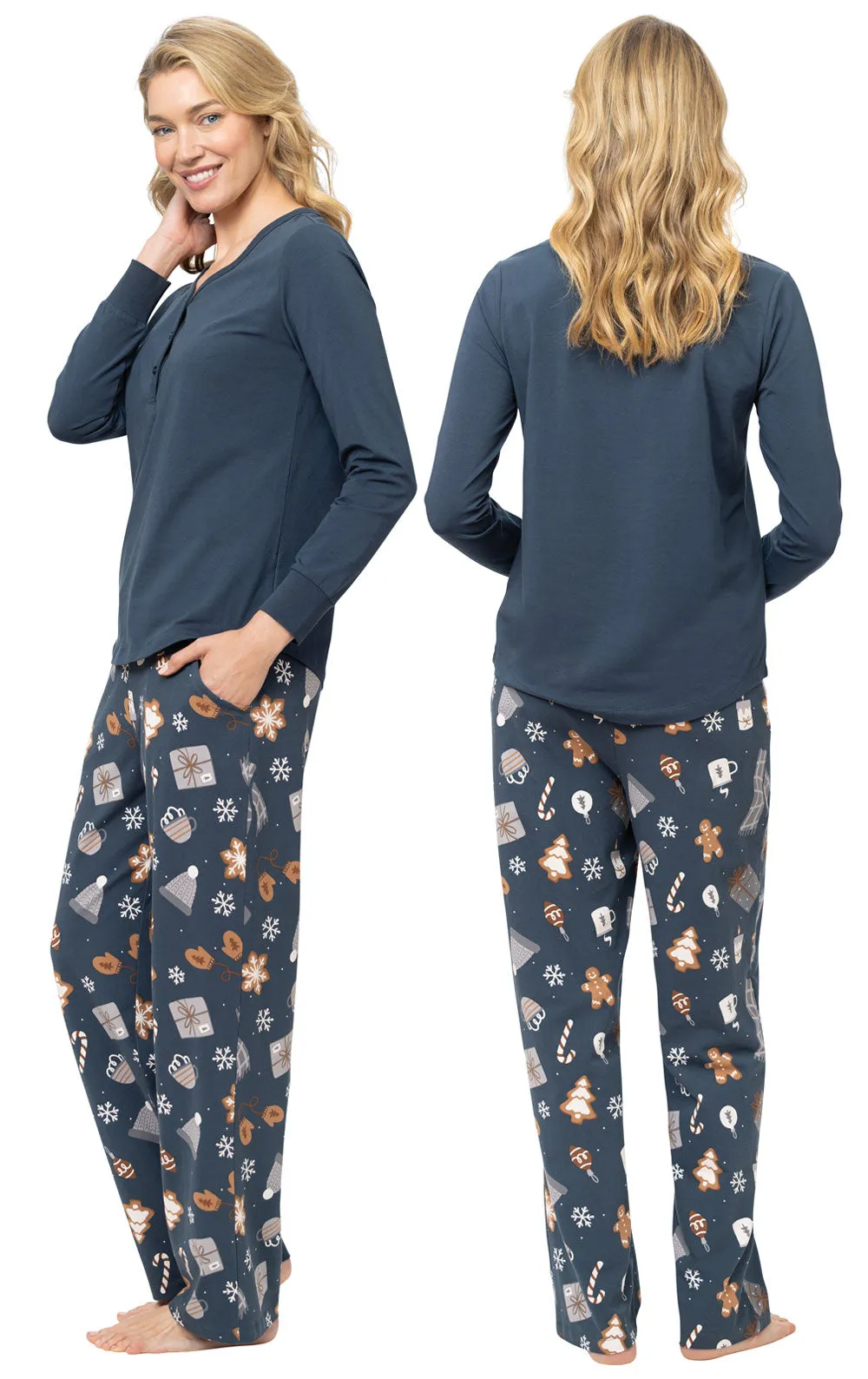 Sweet Comforts Henley Pajamas